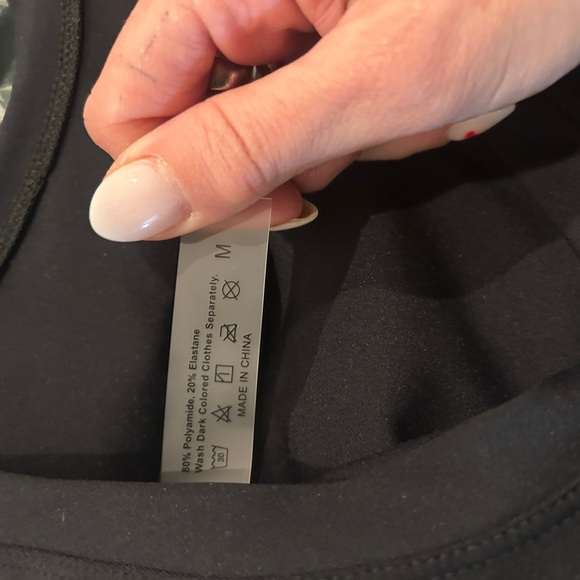 Black Long Sleeve Active Wrap Dress size medium - Picture 7 of 7